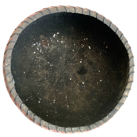 Vintage Handmade Large Gourd Bowl with Black Cats 5” Tall - Picture 2 of 10